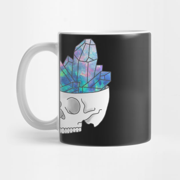 Crystal skull witch magic supernatural occult spell tumblr pastel print by bigkidult